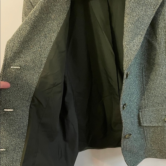 VTG L.L. Bean Women's Green Tweed Three Button Front Pocket Blazer MP - Picture 8 of 13